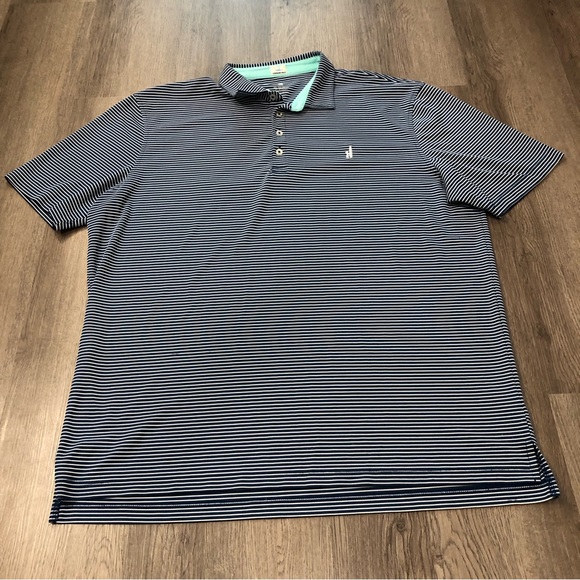 johnnie-O Other - Johnnie O Performance Golf Polo Men’s XL Navy Blue White Stripe‎ Athletic